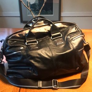 Nicoli Italian leather oversize Tote travel bag